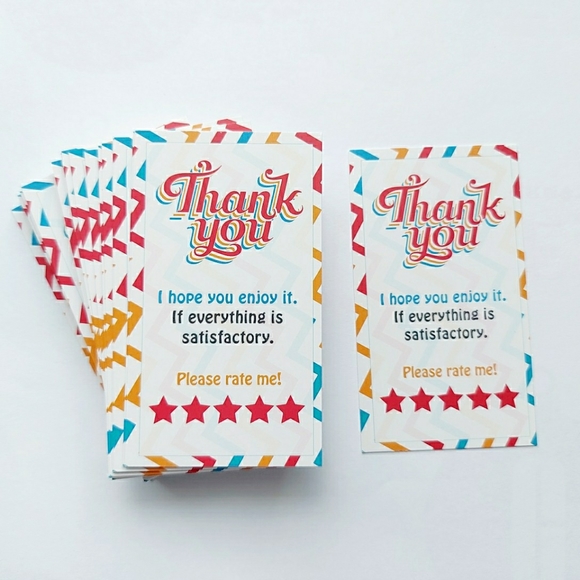 ♥️ 5x25 / 50 Thank Thank you cards - Picture 5 of 6